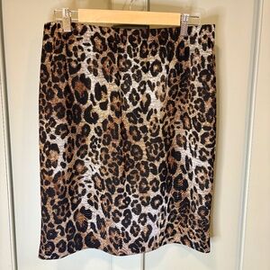 Chico’s Animal Print Pull-On Skirt Women's Size 1 (Women's M)
